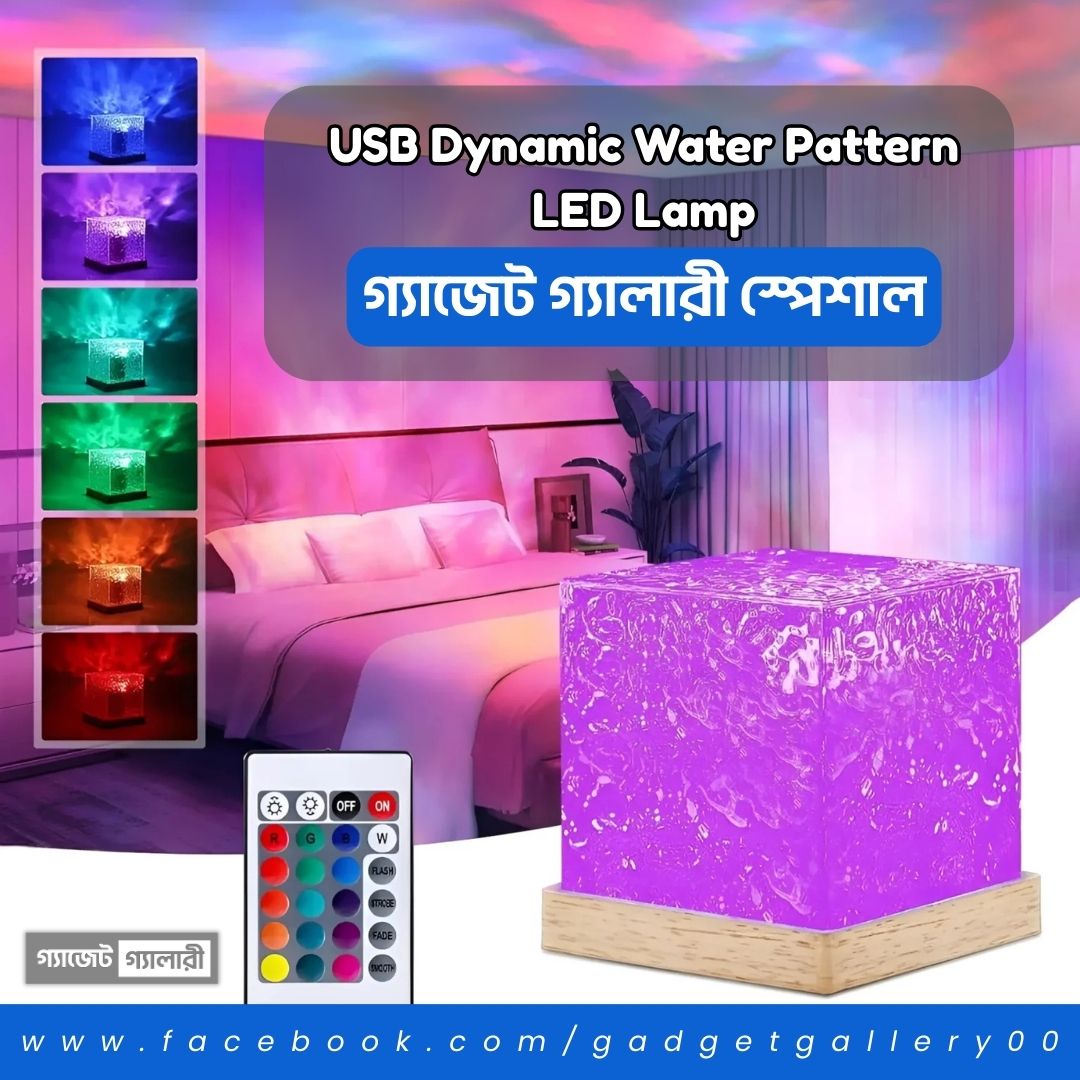 USB Dynamic Water Pattern LED Lamp