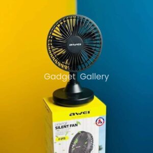 Awei F29 mini Desktop Oscillating Rechargeable fan- Black Color