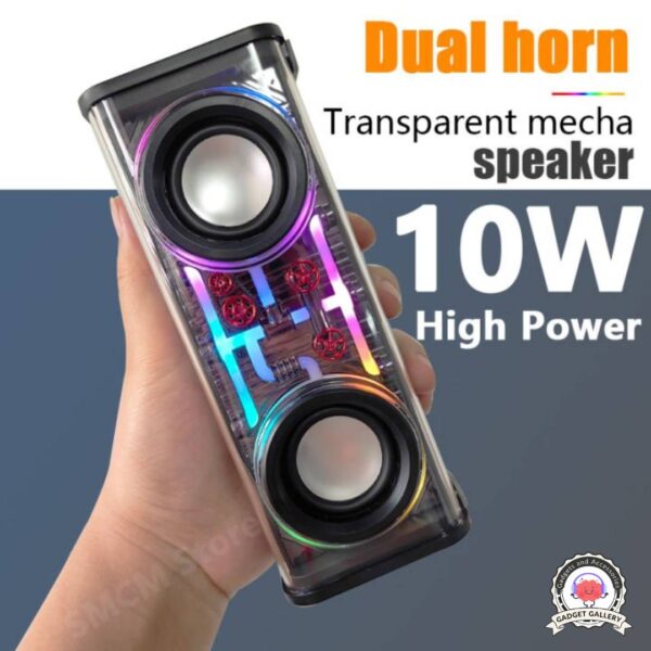 A88 10W Transparent Dual Bluetooth Speaker