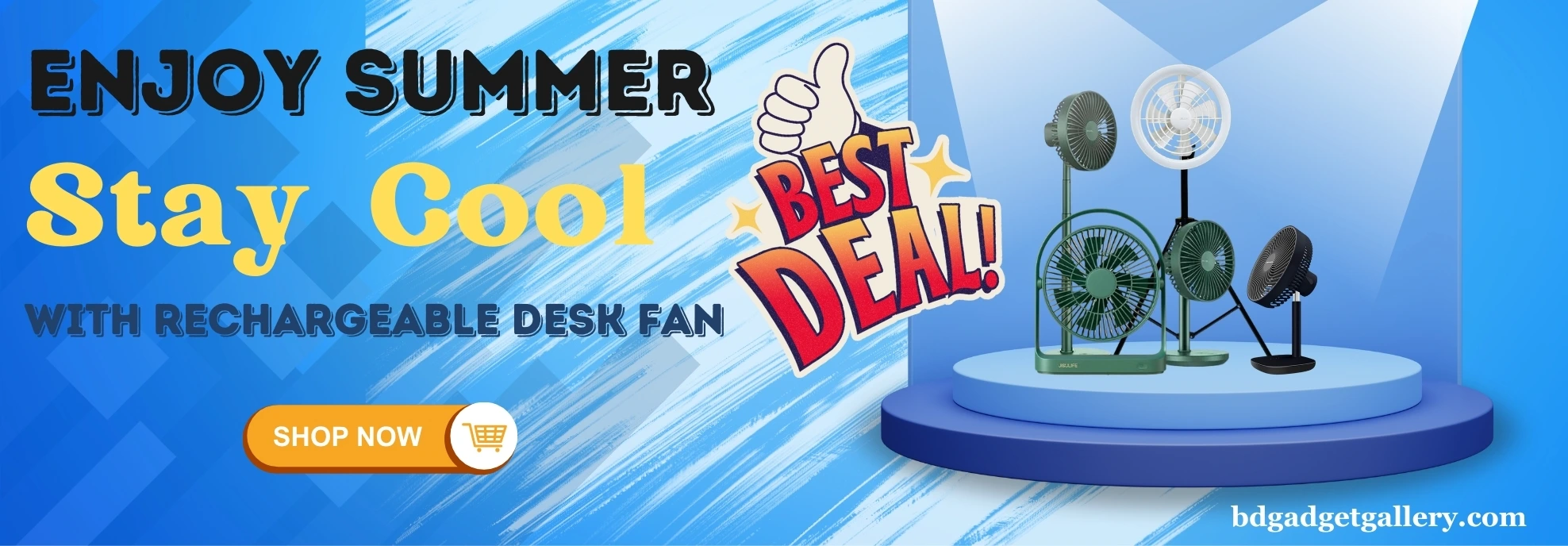 Grab a cashback on summer sale desk fans!