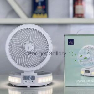 WiWu FS05 Rechargeable fan (4000mAh battery, LED Display Controll Panel)- White Color