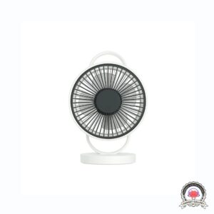 YAGE YG-7999N Rechargeable 8-Inch 360° Rotation Fan with LED Light – White Color