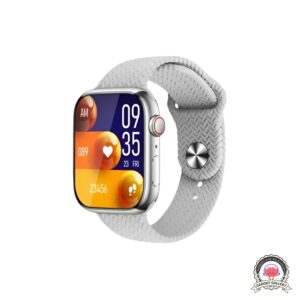 WS-S9 MAX Smartwatch with AMOLED Display and 2 Strap – Silver Color